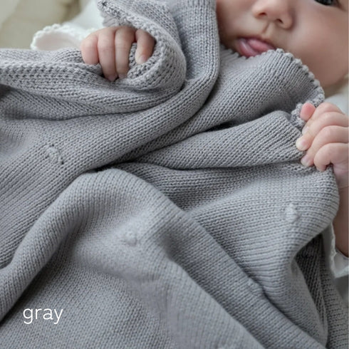blanco ベビー ニットブランケット organic cotton blanket オーガニックコットン 無地 ブランコ